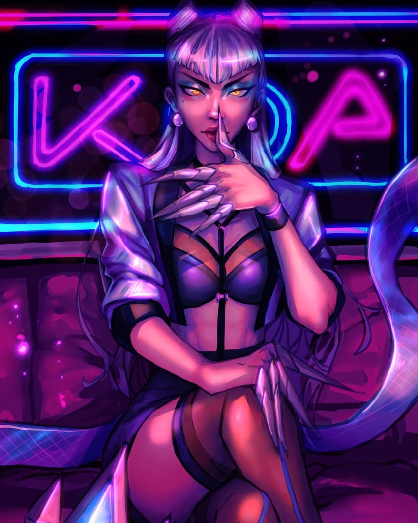evelynn and k/da all out evelynn (league of legends) drawn by juloiid
