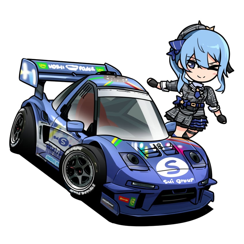 hoshimachi suisei (hololive and 1 more) drawn by holeecrab