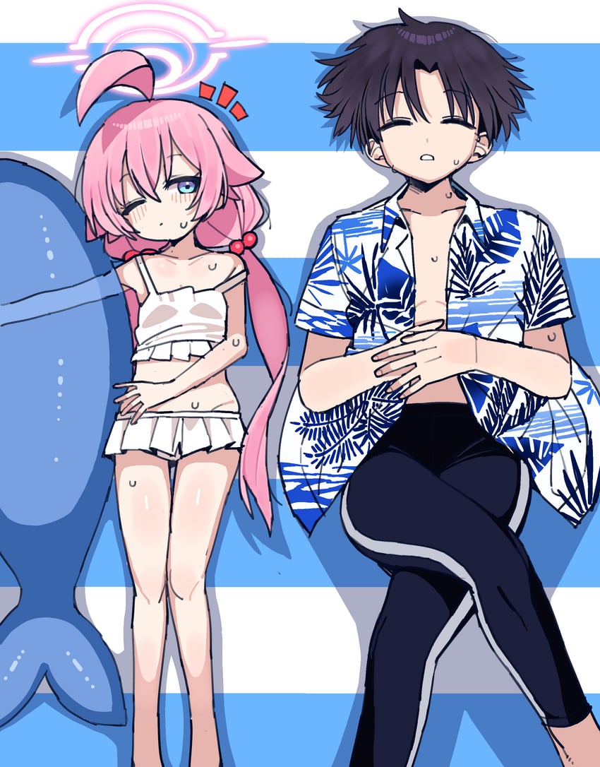 sensei and hoshino (blue archive) drawn by je_o_mo