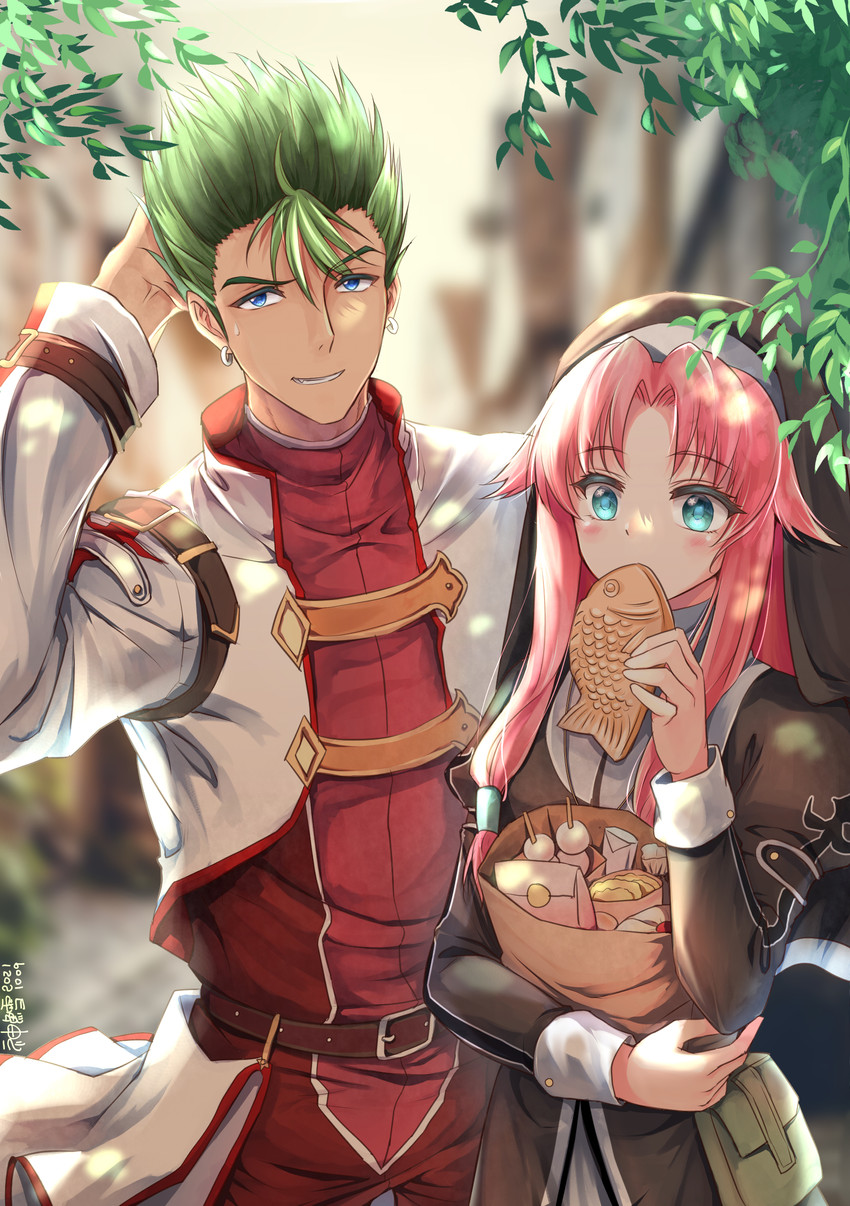 kevin graham and ries argent (eiyuu densetsu and 1 more) drawn by willfin