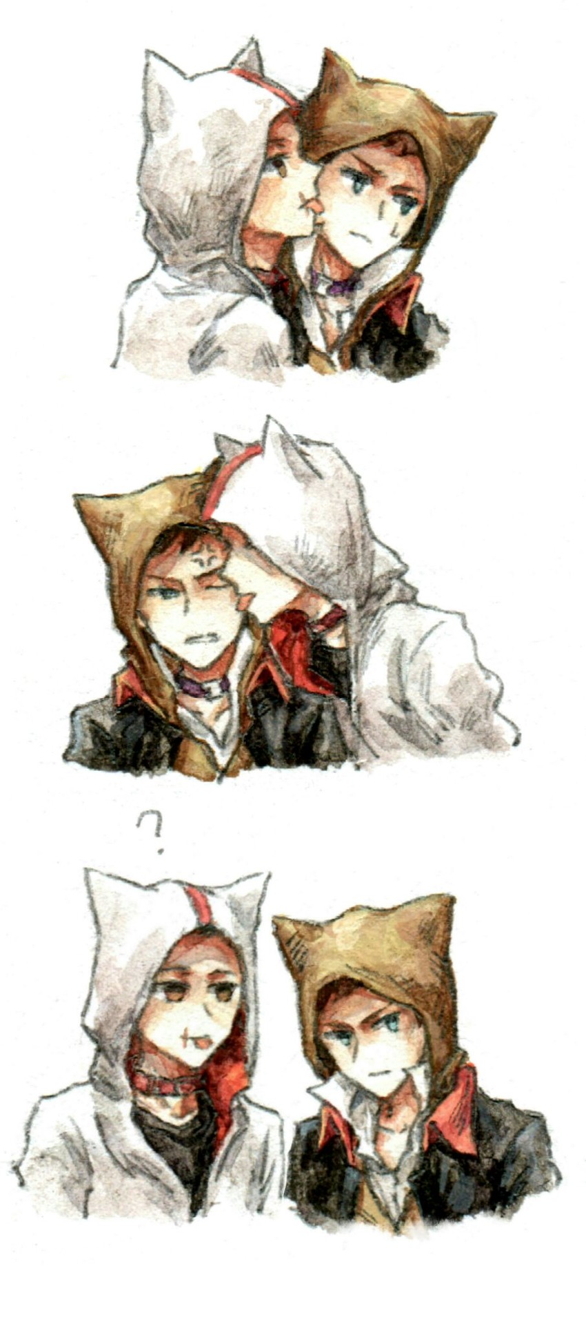 alex mercer and desmond miles (assassin's creed and 1 more) drawn by ameyoshi-kun