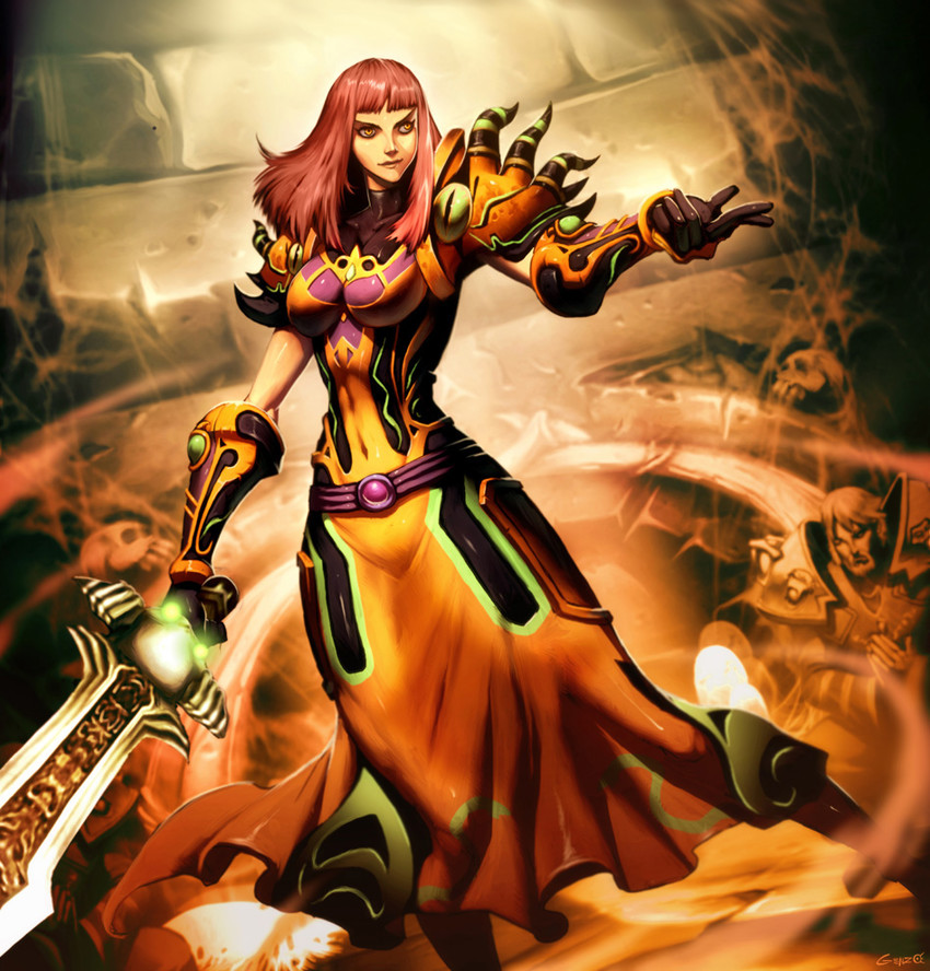grand widow faerlina (warcraft and 2 more) drawn by genzoman