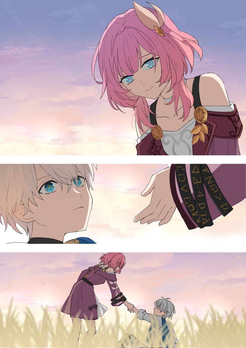 phainon and cyrene (honkai and 1 more) drawn by kk_(kkgame7733)