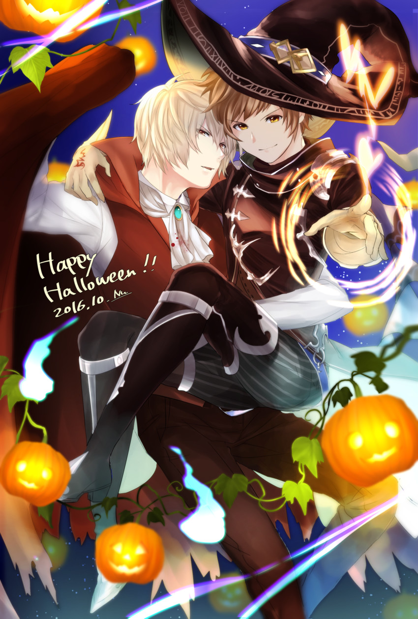 gran, warlock, and albert (granblue fantasy and 1 more) drawn by nuu_(liebe_sk)