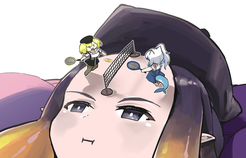 gawr gura, ninomae ina'nis, and watson amelia (hololive and 1 more) drawn by vyragami