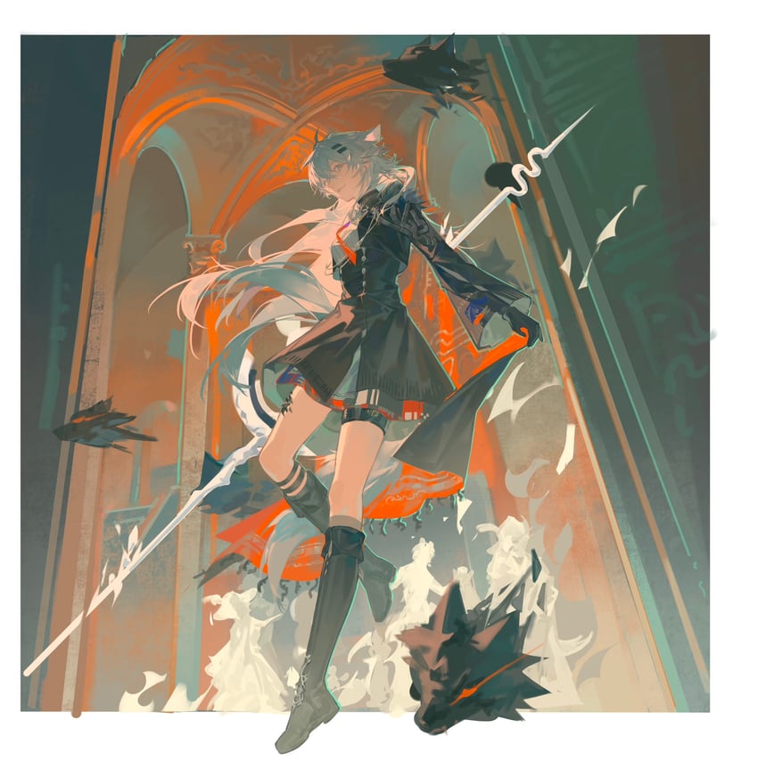 lappland and lappland the decadenza (arknights) drawn by lin_qing_(phosphorus_1104)