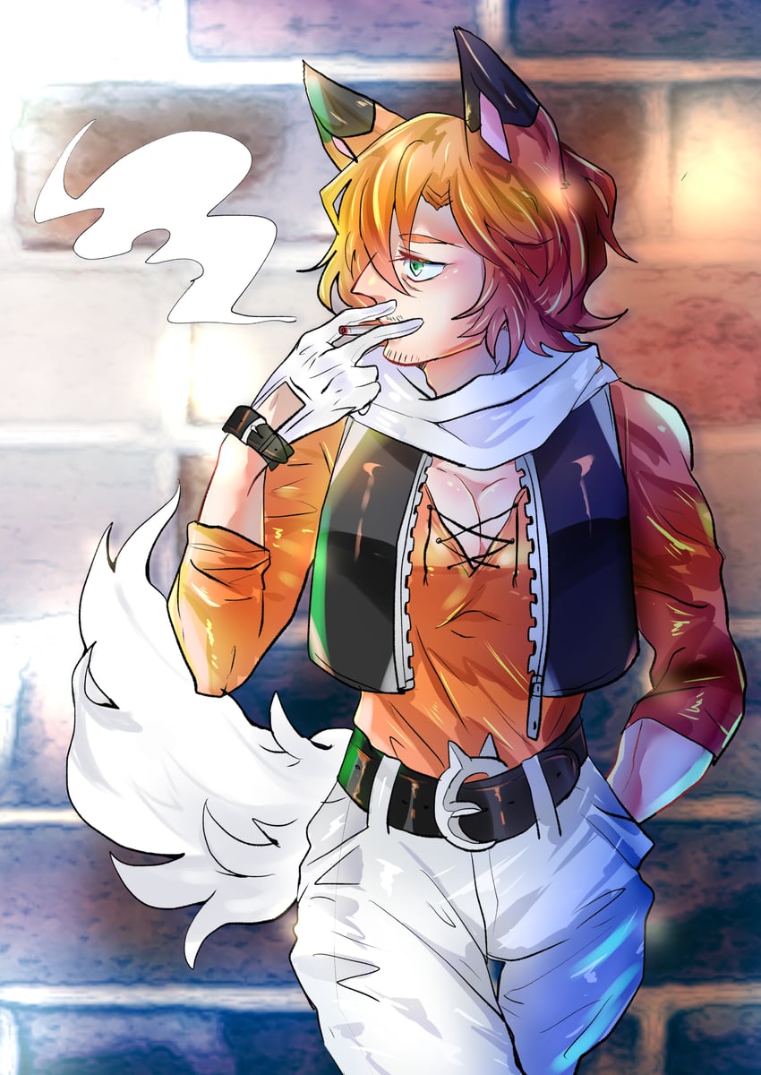 lycanroc (pokemon) drawn by mihaku_(colorfulcheese)