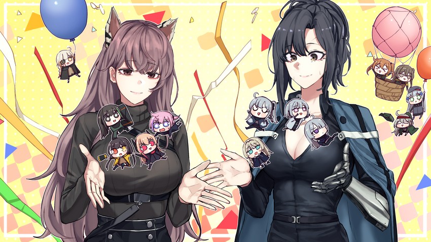 hk416, ump45, ump9, ak-12, an-94, and 11 more (girls' frontline and 1 more) drawn by mmm_(ji1945)