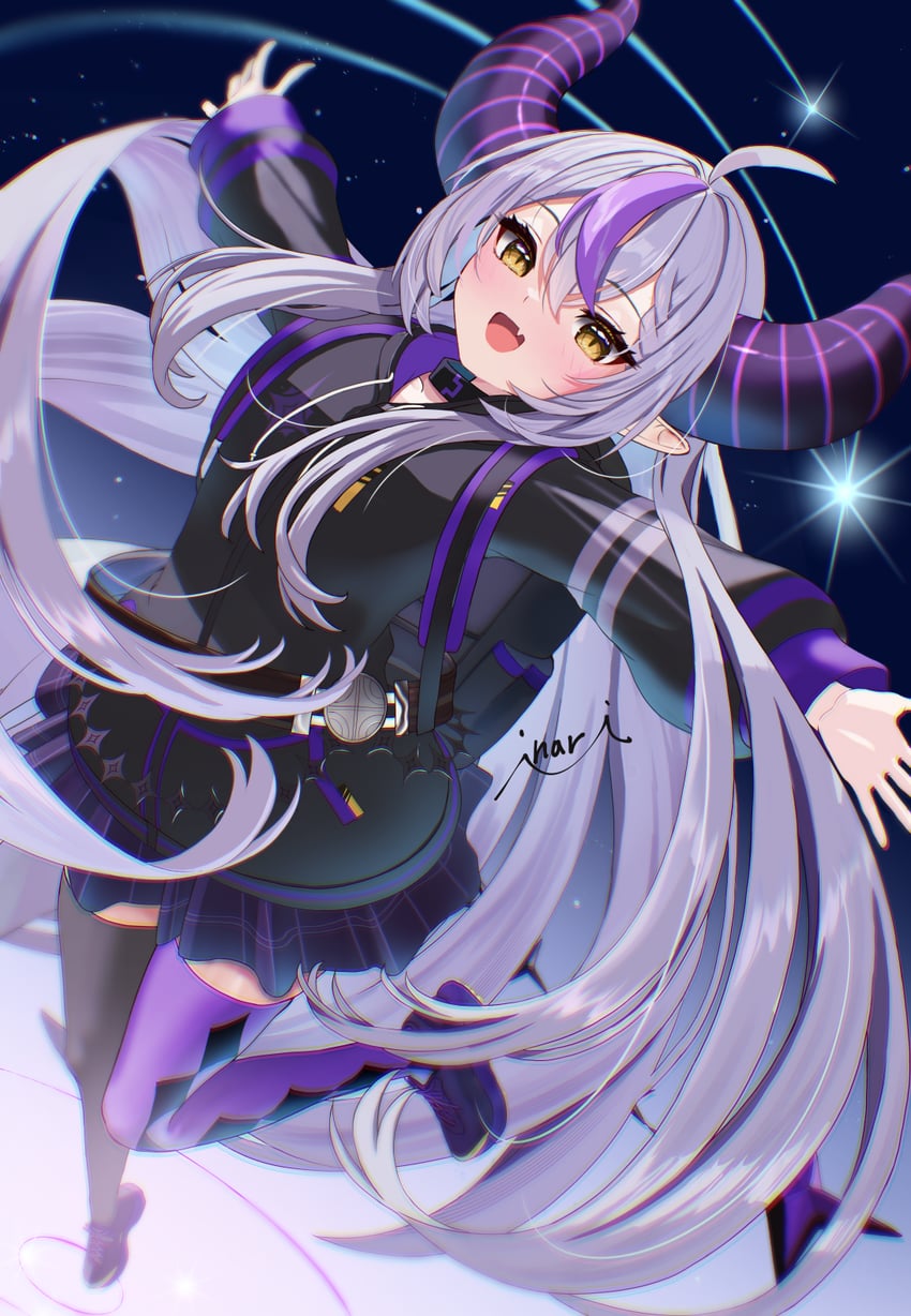 la+ darknesss (hololive) drawn by inari_(ambercrown)