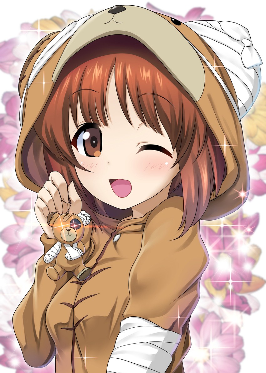 nishizumi miho and boko (girls und panzer) drawn by shiina_excel
