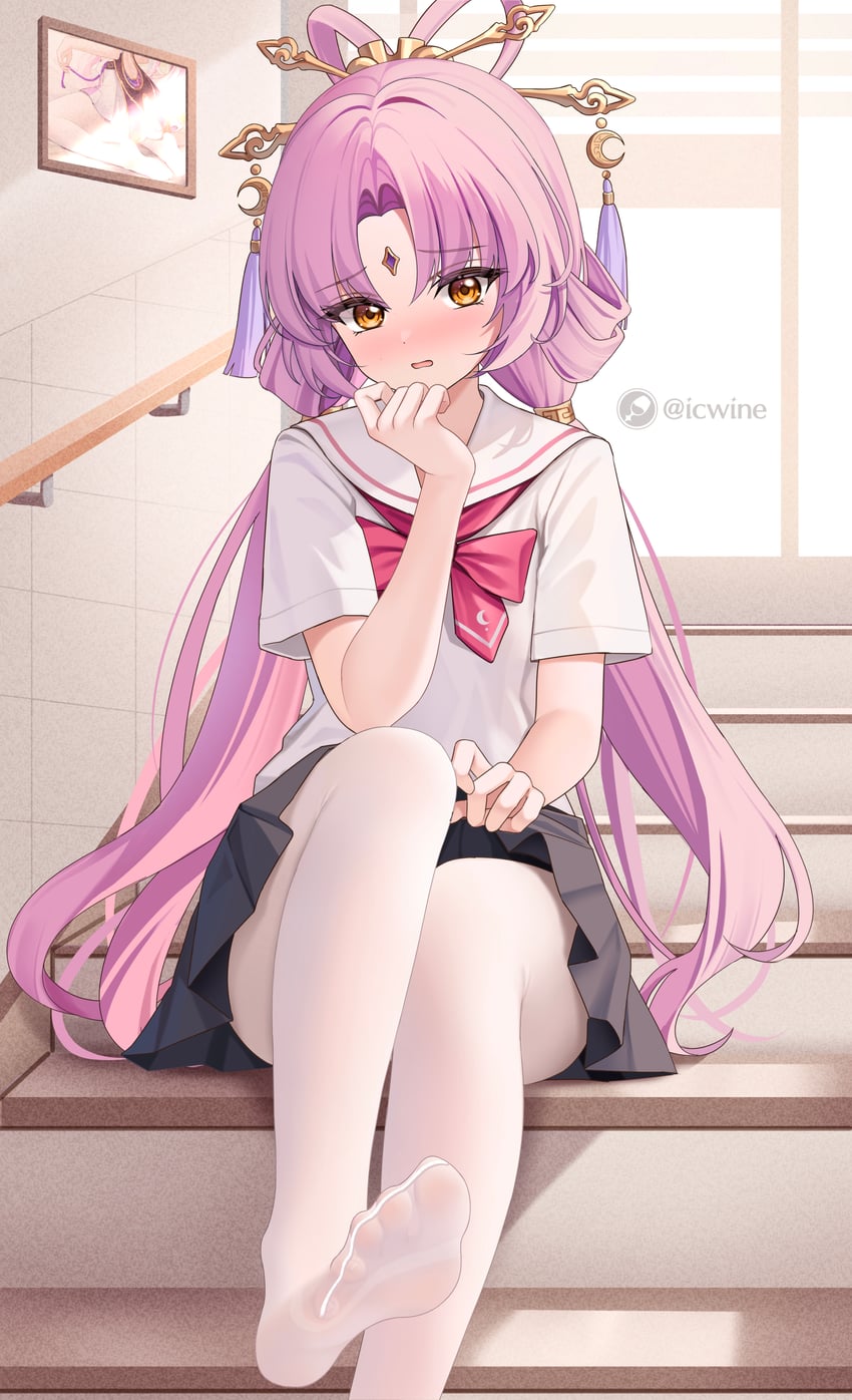 fu xuan (honkai and 1 more) drawn by icwine