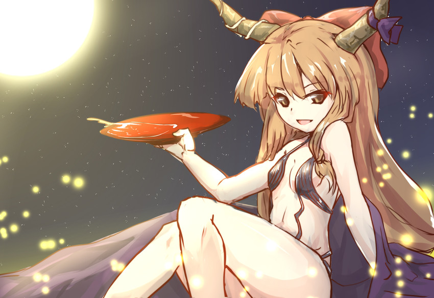 ibuki suika and shuten douji (touhou and 2 more) drawn by wo_jianqiang_fu_guo