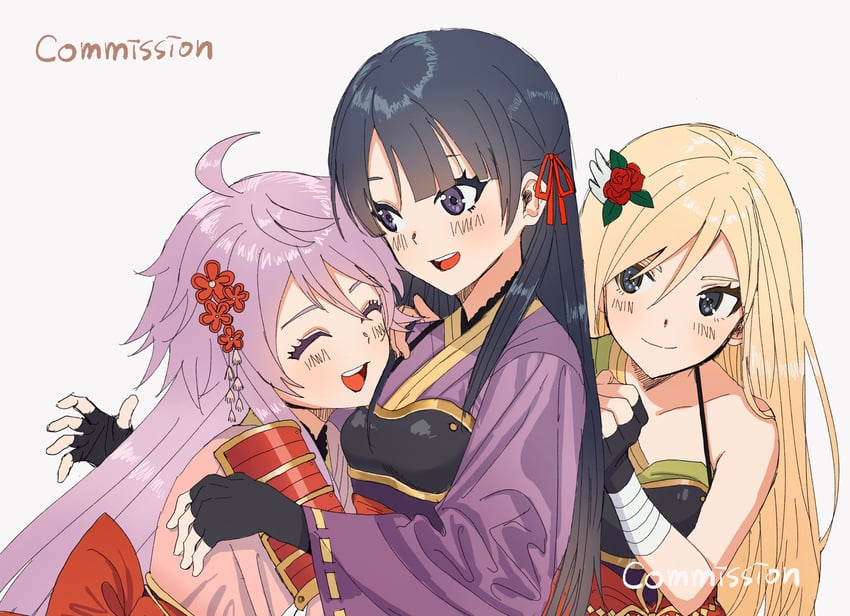 tomoe tamao, yumeoji fumi, and otonashi ichie (shoujo kageki revue starlight and 1 more) drawn by bub_bub20