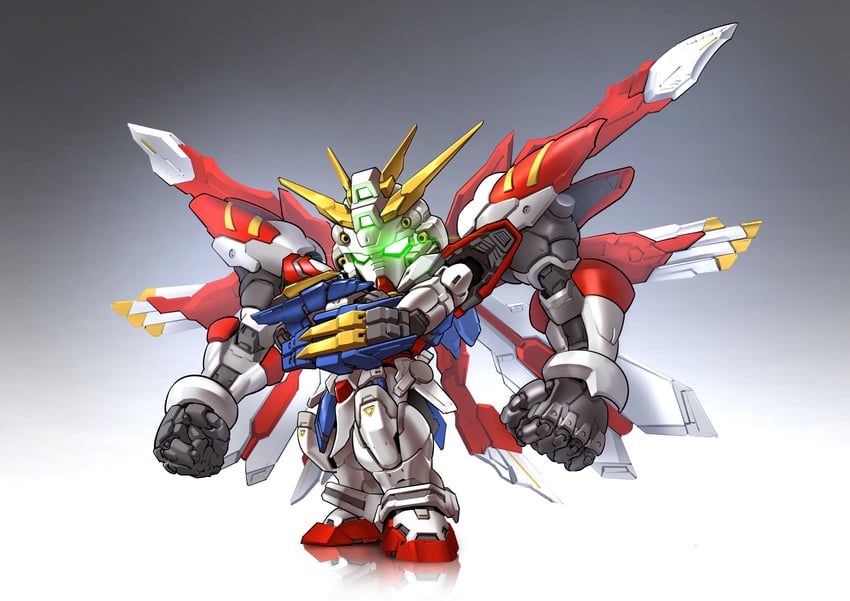god gundam and god gundam ii (gundam and 2 more) drawn by zakuma