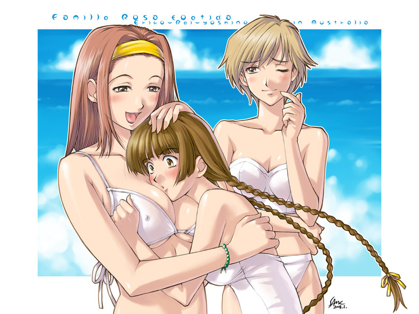 shimazu yoshino, hasekura rei, and torii eriko (maria-sama ga miteru) drawn by sameha_ikuya