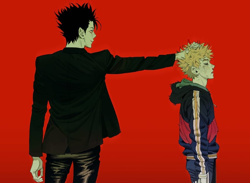 hanazawa teruki and shimazaki ryo (mob psycho 100) drawn by japtangtang2