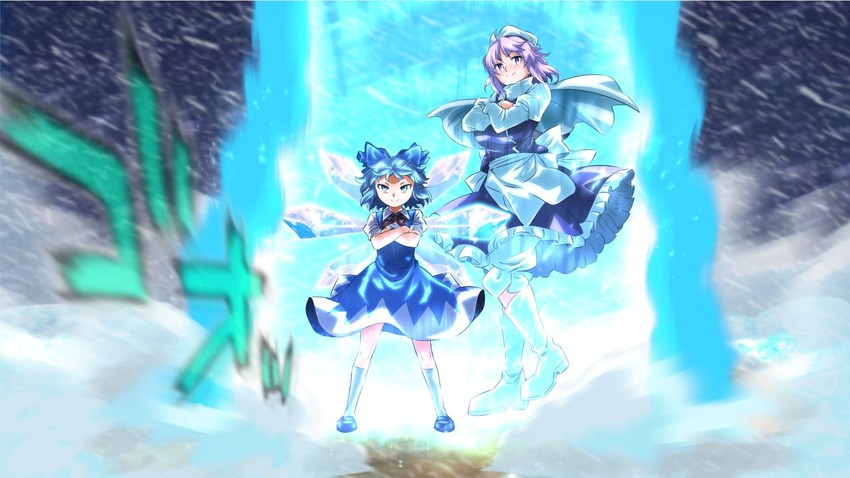 cirno and letty whiterock (touhou and 2 more) drawn by shundou_heishirou