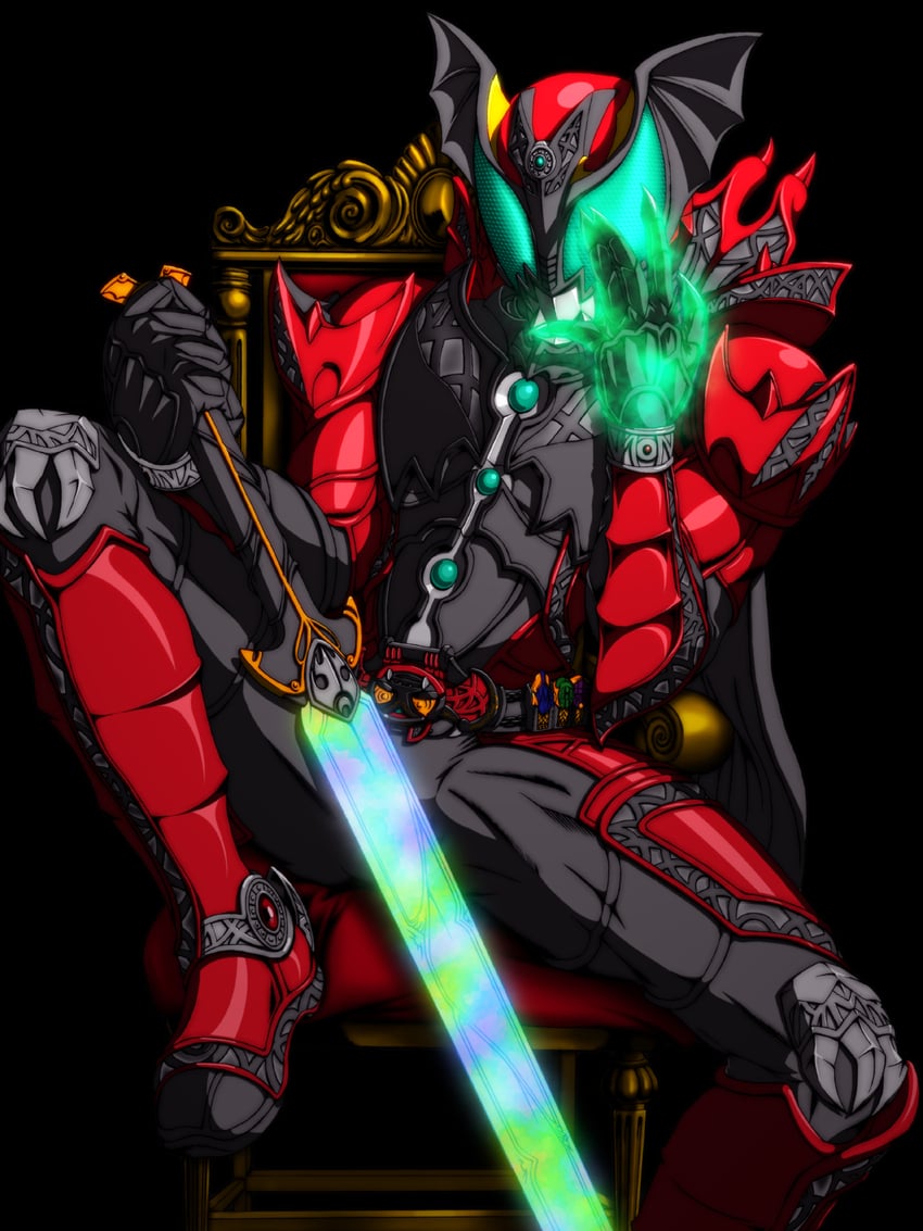 kamen rider dark kiva and kivat-bat ii (kamen rider and 1 more) drawn by solaris_x2