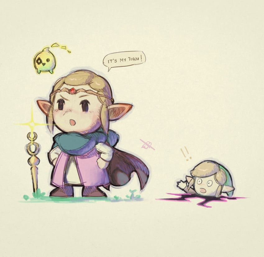 link, princess zelda, and tri (the legend of zelda and 1 more) drawn by ericson_blum