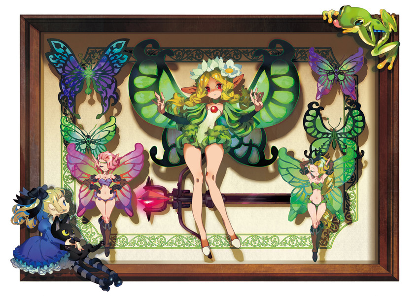 mercedes, alice, socrates, elf-hunter, and elf-caster (odin sphere) drawn by take_(takegarou)