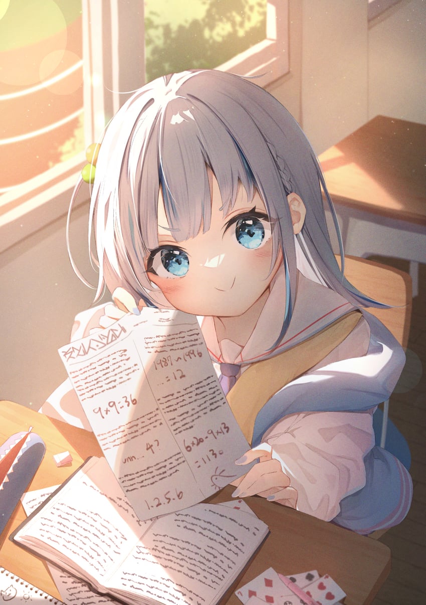 gawr gura (hololive and 1 more) drawn by seboneko