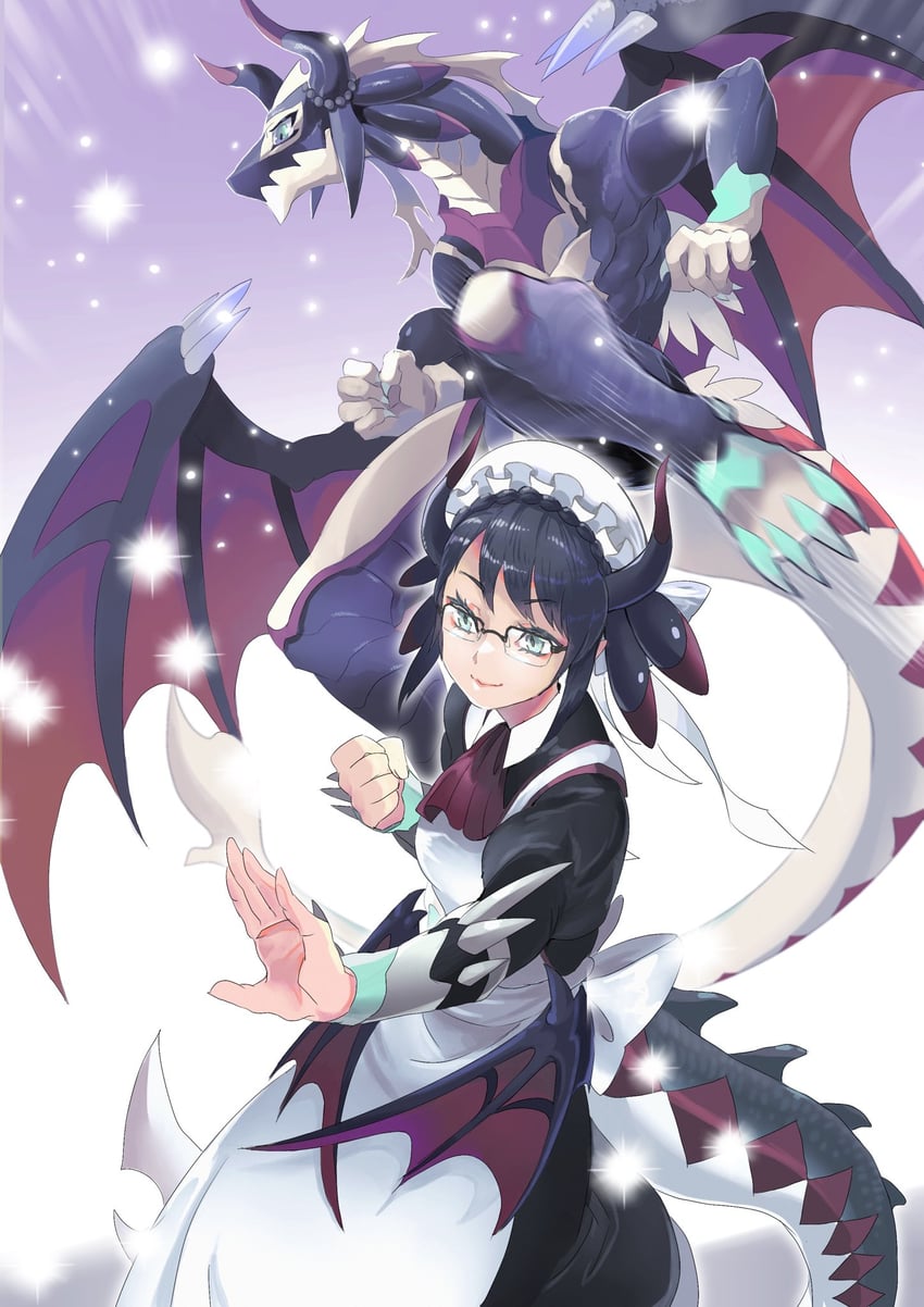 house dragonmaid and dragonmaid sheou (yu-gi-oh!) drawn by chinchira