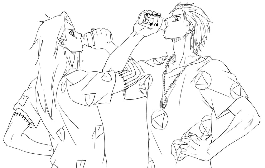 deidara and hidan (naruto and 1 more) drawn by yi_(199702090505)