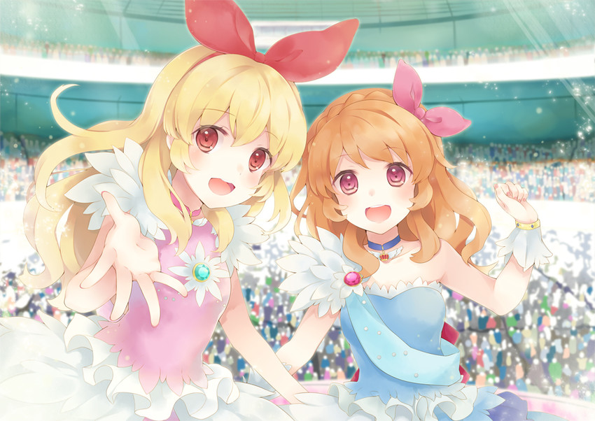 hoshimiya ichigo and ozora akari (aikatsu!) drawn by millcutto