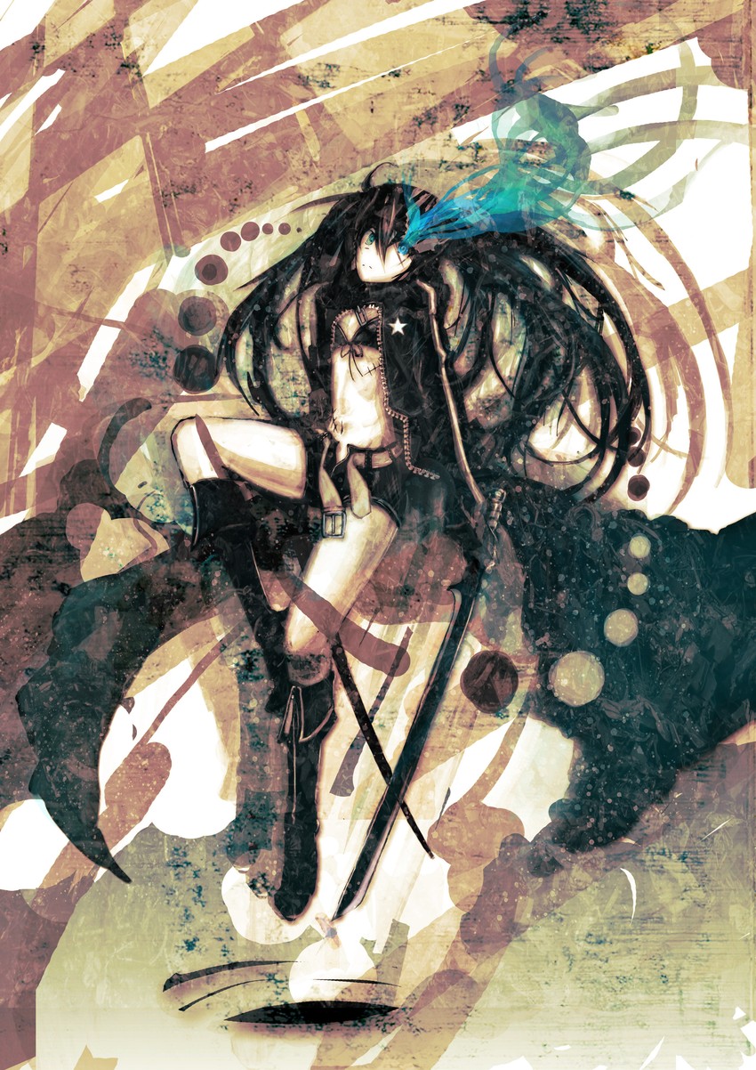black rock shooter (black rock shooter) drawn by satake_(weed)