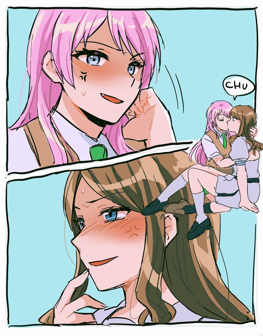 chihaya anon and nagasaki soyo (bang dream! and 1 more) drawn by mimo_(amimo0805)