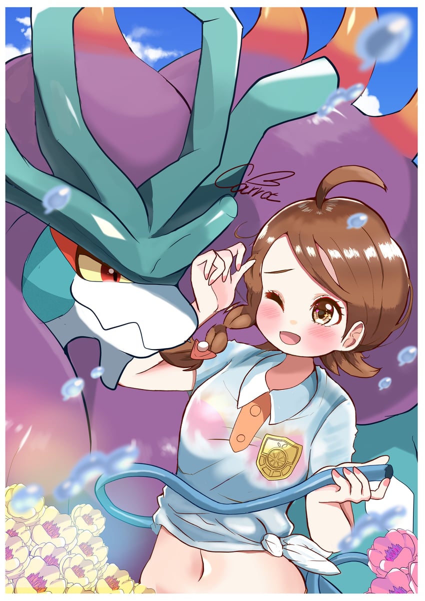 juliana and walking wake (pokemon and 1 more) drawn by carrot_summer