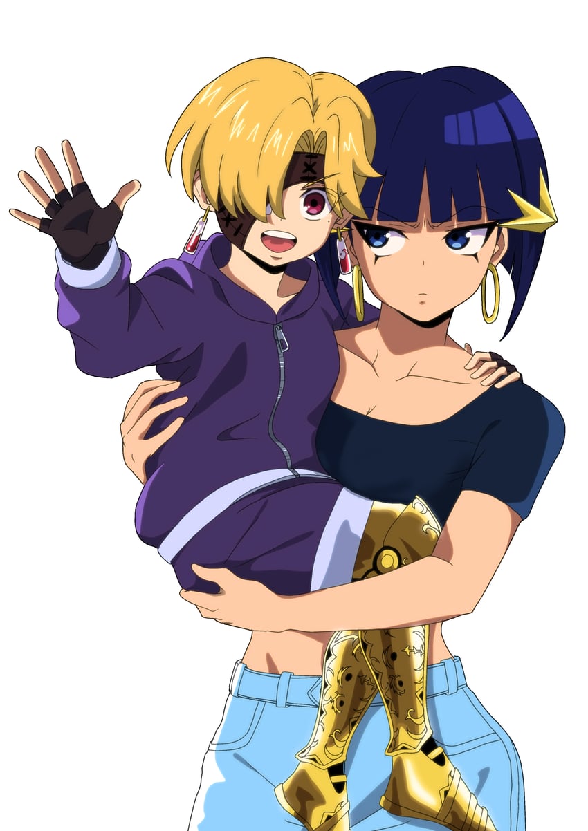 latla mirah and rip (undead unluck) drawn by rune_yui