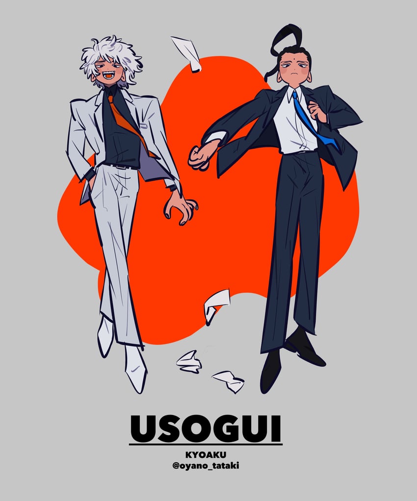 madarame baku and kiruma souichi (usogui) drawn by mogero_(gerogero_ieki)