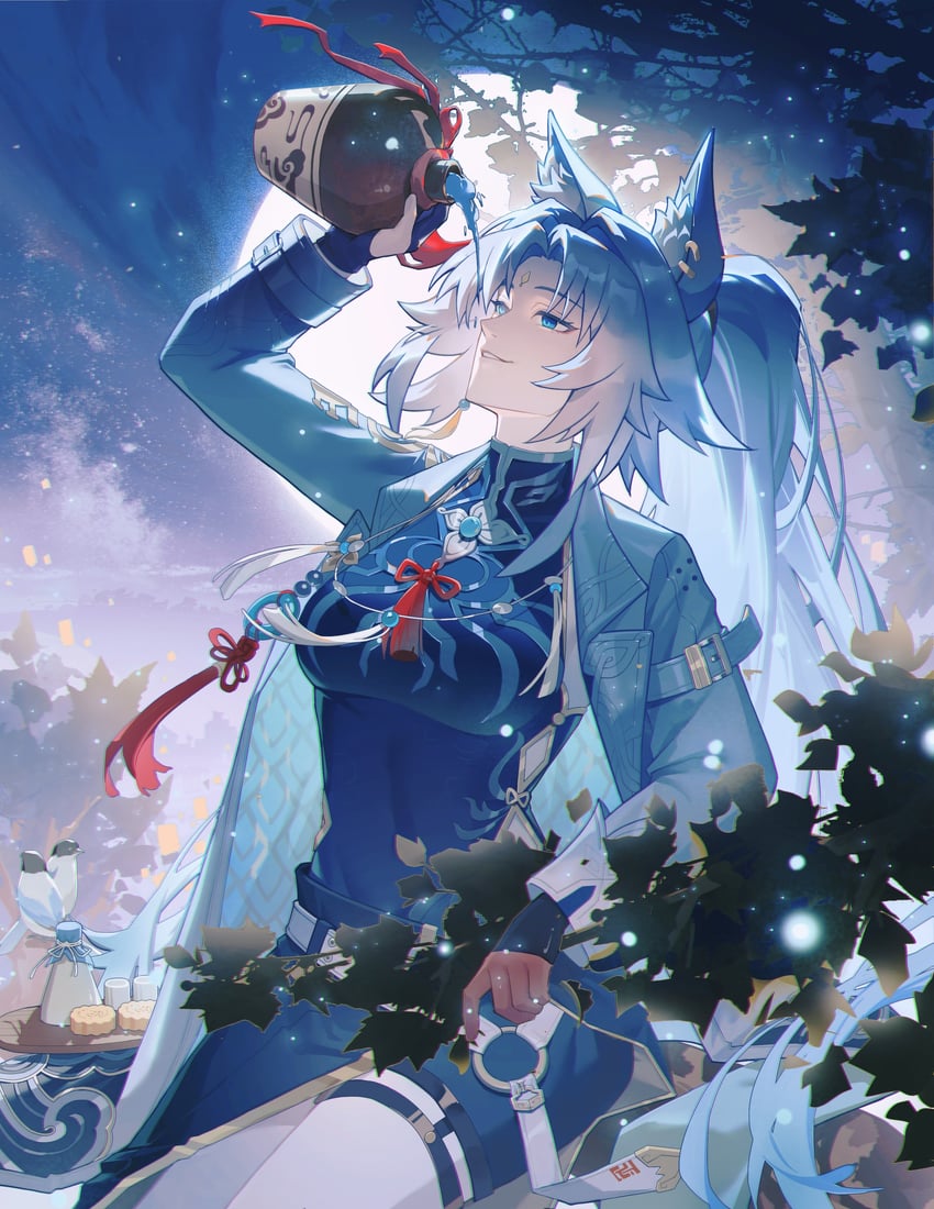 feixiao (honkai and 1 more) drawn by huahua_deluwei