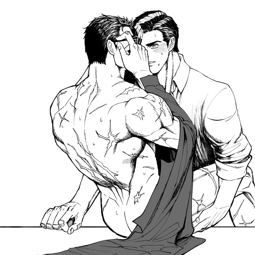 clark kent and bruce wayne (dc comics and 2 more) drawn by yooko