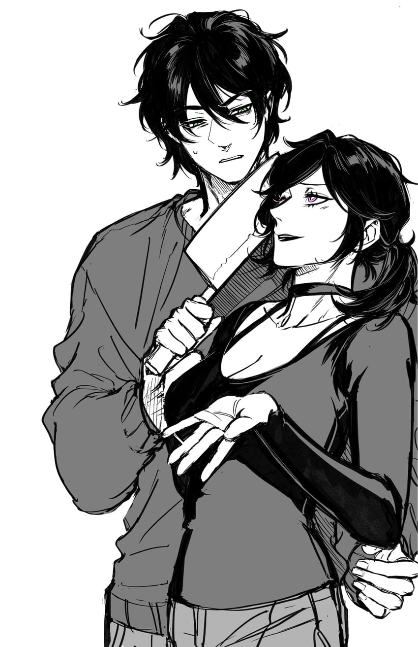 ashley graves and andrew graves (the coffin of andy and leyley) drawn by doram0077