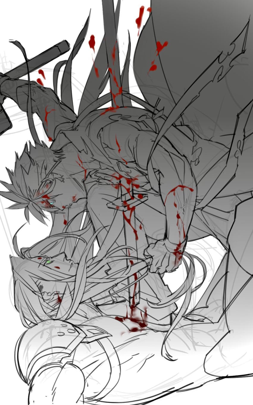 cloud strife and sephiroth (final fantasy and 2 more) drawn by ryouto