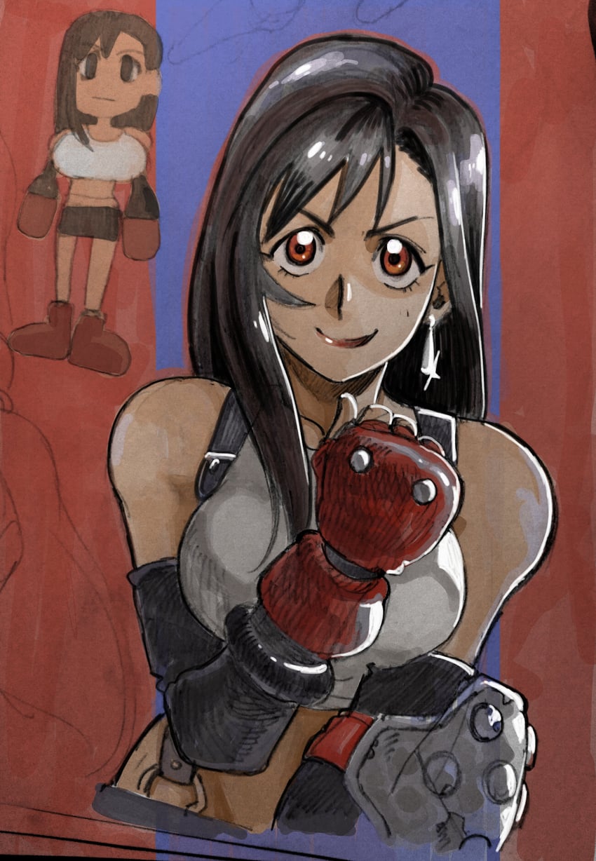 tifa lockhart (final fantasy and 1 more) drawn by rafael_motta18