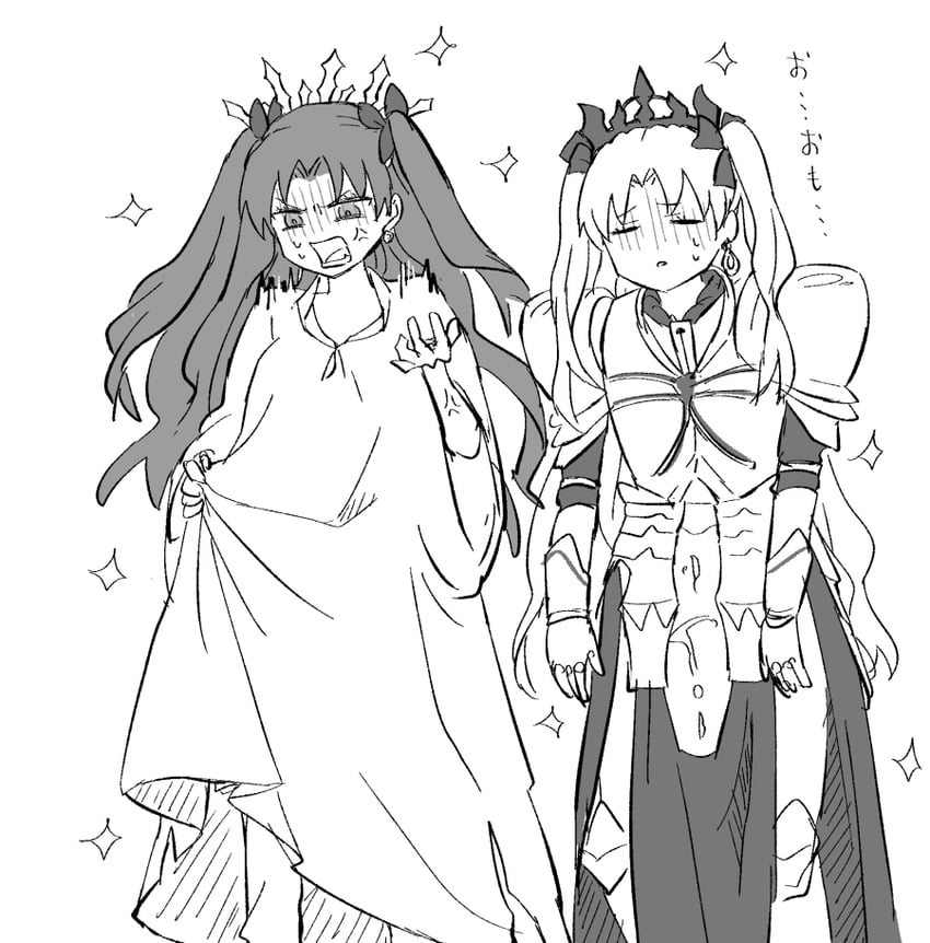 gilgamesh, ereshkigal, ishtar, and enkidu (fate and 1 more) drawn by himeko_(nico6v6pachi)