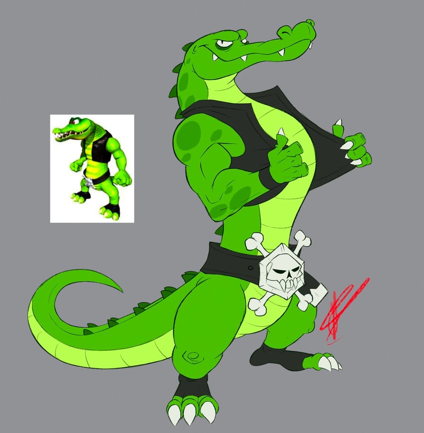 kremling (donkey kong and 1 more) drawn by ladscruffy