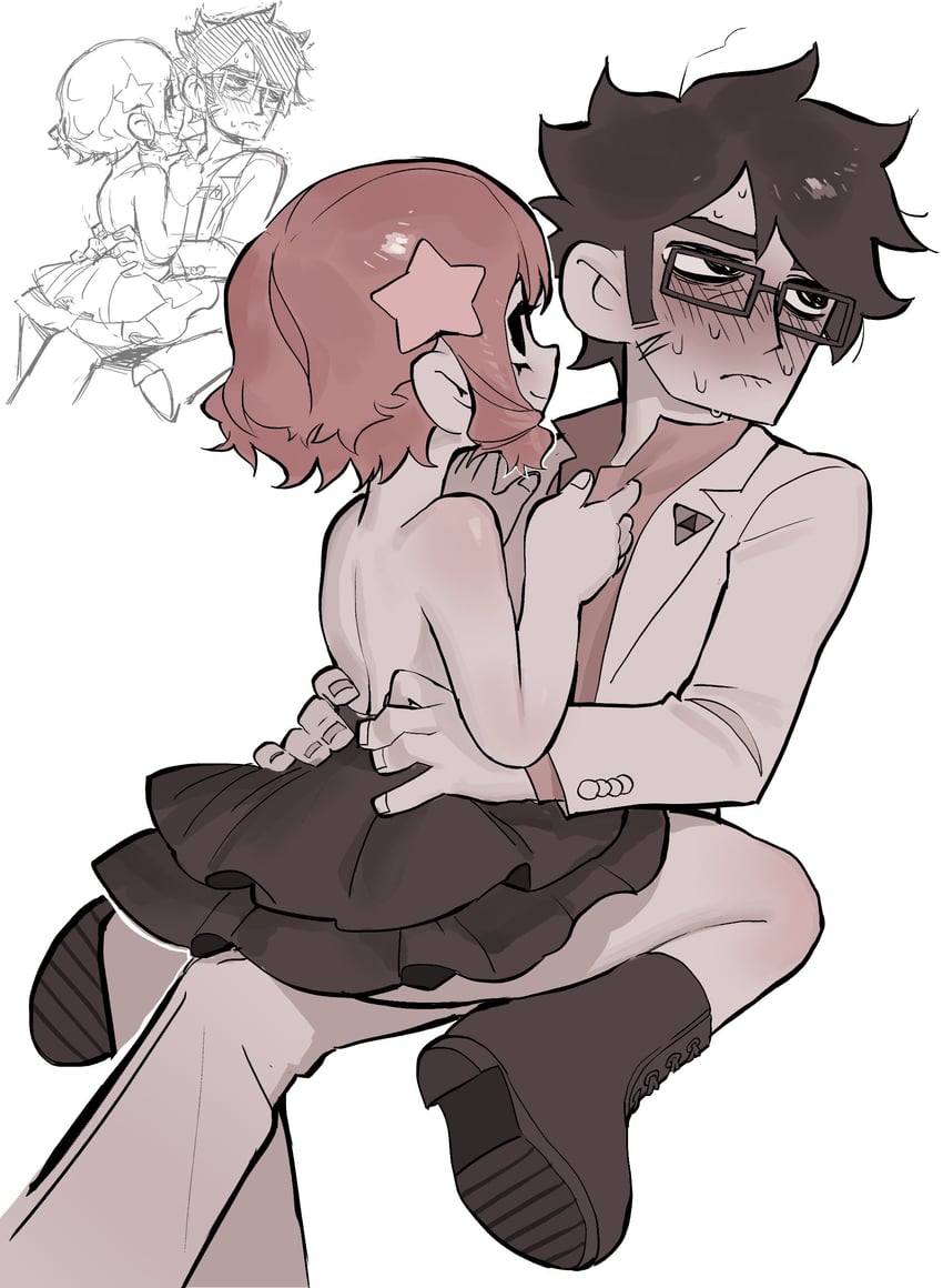ramona flowers and gideon graves (scott pilgrim) drawn by bnm6517