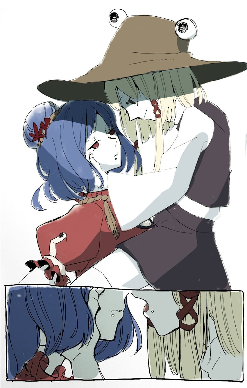 moriya suwako and yasaka kanako (touhou) drawn by whoru