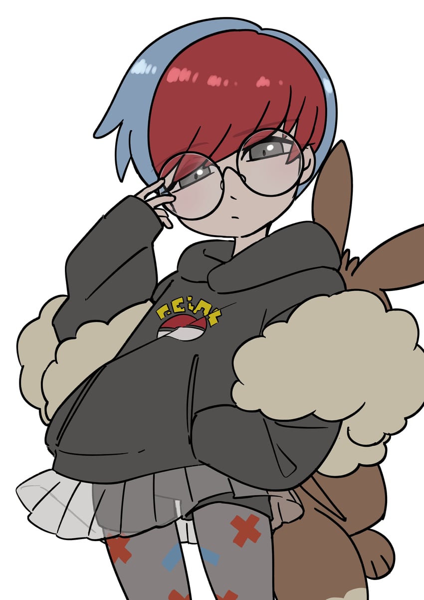 eevee and penny (pokemon and 1 more) drawn by ayakadegozans