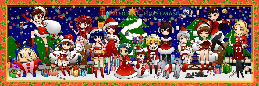 shirogane naoto, satonaka chie, aigis, kujikawa rise, shiomi kotone, and 13 more (persona and 3 more) drawn by yoo_ichi