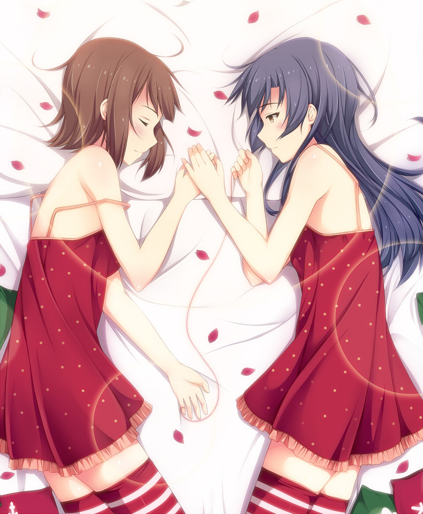 kisaragi chihaya and amami haruka (idolmaster) drawn by hiiragi_hazime