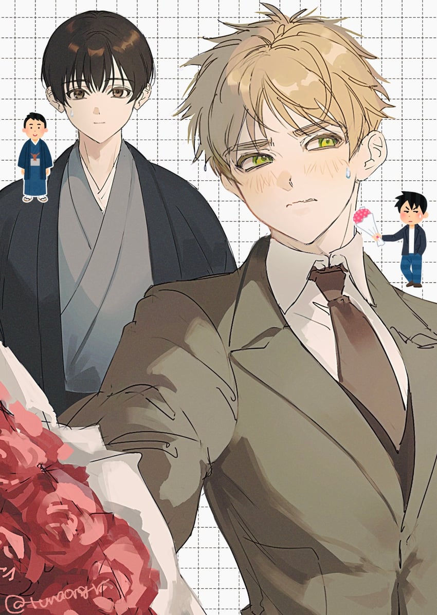 united kingdom and japan (axis powers hetalia) drawn by tunaongr