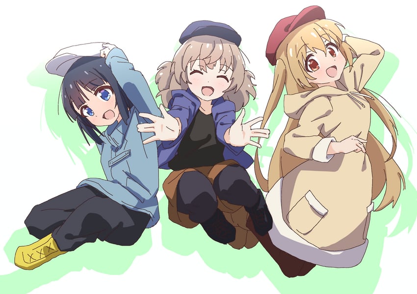 yoshinaga koi, minagi koharu, and minagi hiyori (slow loop) drawn by oekakiism
