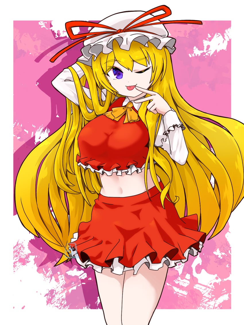 yakumo yukari and chen (touhou) drawn by miyo_(user_xstn5827)