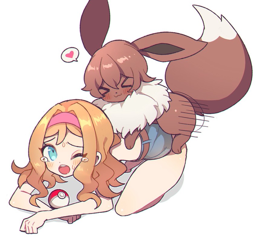eevee (original and 1 more) drawn by aliceyawnin