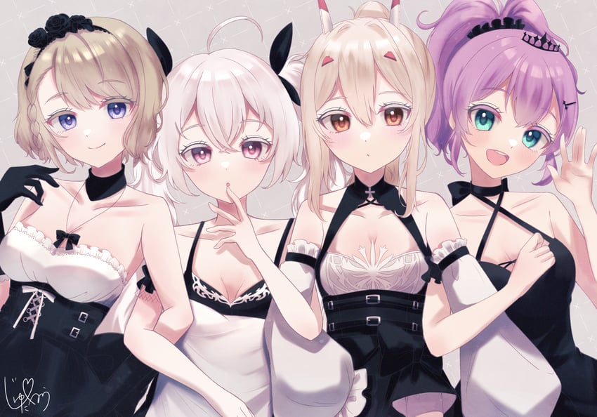 ayanami, laffey, javelin, and z23 (azur lane) drawn by junineu